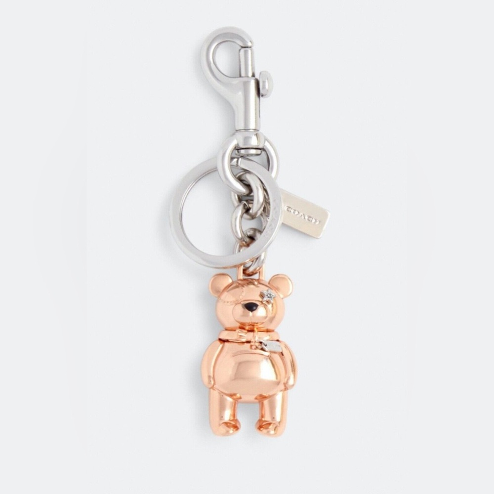 Coach Metallic Bear Keychain